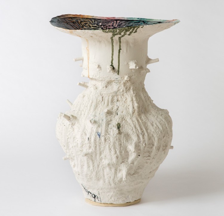 johannes nagel - white dripping vessel 2019-